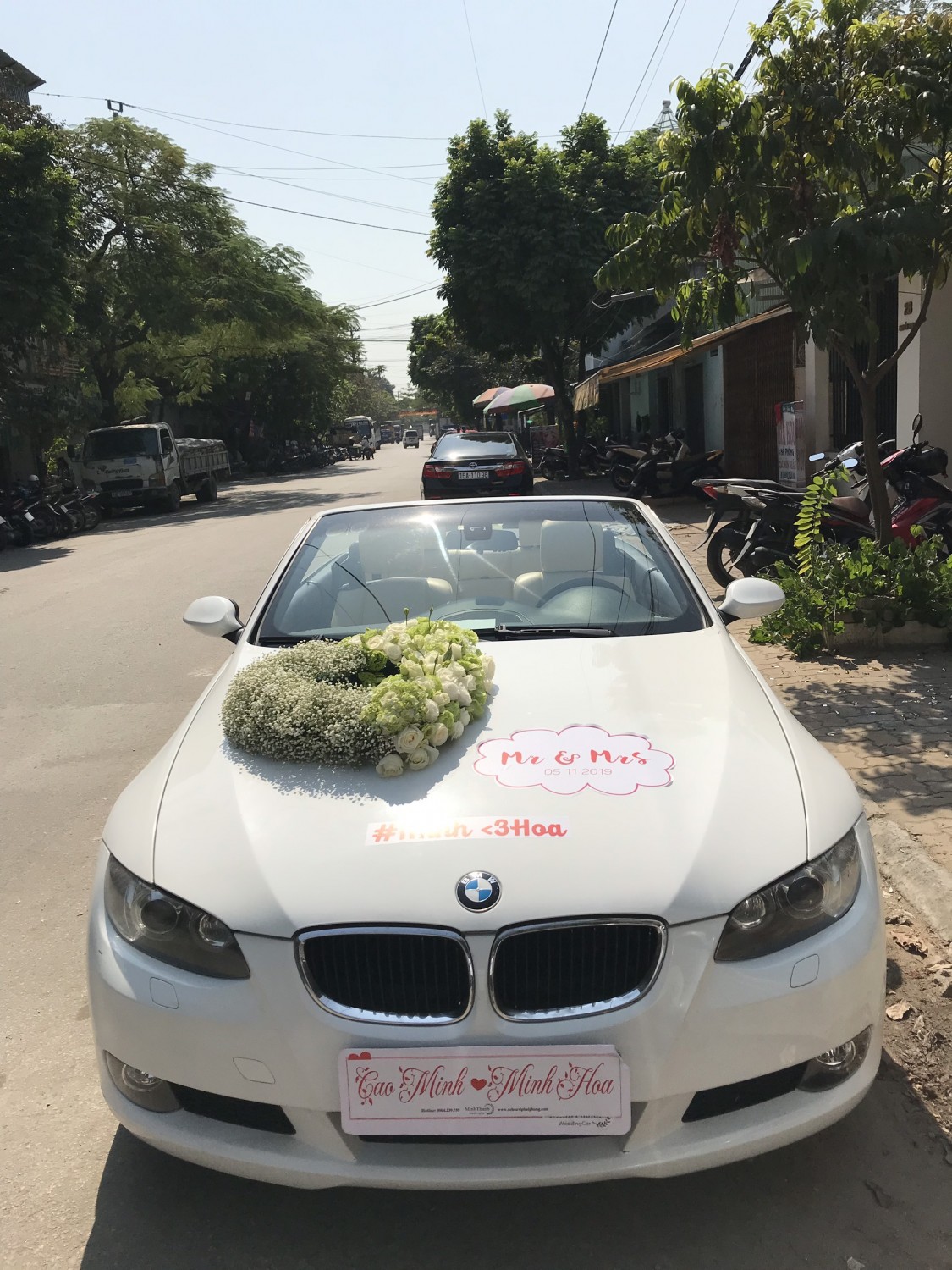XE CƯỚI BMW MUI TRẦN TRẮNG ĐÓN DÂU TỪ NGUYỄN SƠN HÀ – LÊ CHÂN ĐẾN HẠ LÝ – HỒNG BÀNG TẠI HẢI PHÒNG