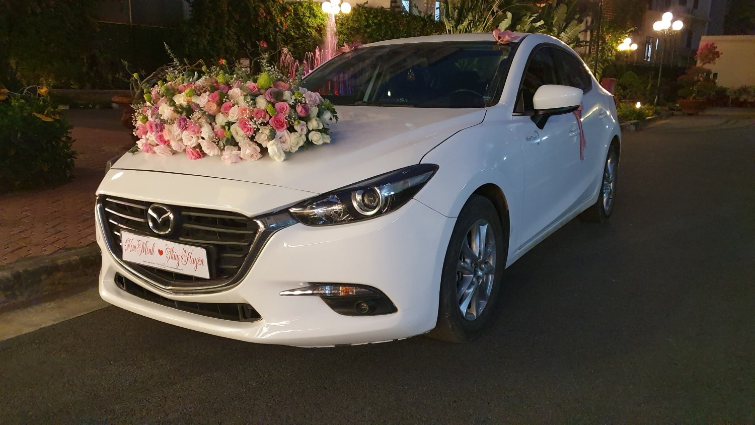 XE CƯỚI MAZDA 3 TRẮNG ĐỜI MỚI ĐÓN DÂU TỪ LÊ HỒNG PHONG – NGÔ QUYỀN ĐẾN LƯU KIẾM – THỦY NGUYÊN TẠI HẢI PHÒNG